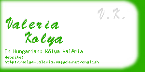 valeria kolya business card