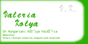 valeria kolya business card